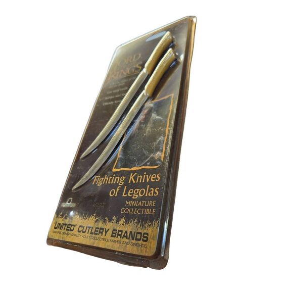 Vintage Lord of the Rings Minature Fighting Knives of Legolas 1/3 Scale United C - Picture 3 of 5